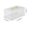 LEIXIUSM Home Tissue Box Cover Acrylic Tissue Box Holder, Rectangular Transparent Tissue Box Dispenser, Applicable to Bathroom, Kitchen, Bedroom, Office and Dining Room Tissue Holder (Color : White) view 2