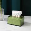 LEIXIUSM Home Tissue Box Cover Acrylic Tissue Box Holder, Rectangular Transparent Tissue Box Dispenser, Applicable to Bathroom, Kitchen, Bedroom, Office and Dining Room Tissue Holder (Color : White) view 4