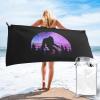 HomeLoft Basics Microfiber Beach Towel, Sasquatch Bigfoot Trees Forest Large Camping Towel for Women Men, Bathroom Beach Towels 27.5""X55""-2, White view 1