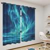 Aurora Blackout Curtains for Girls Boy Home Decor, Northern Alaska Blue Natural Northern Lights Grommet Thermal Insulated Drapes Darkening Window Curtain for Bedroom Living Room, 63 x 63 Inch view 3