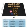 I Am Deaf Hearing Impaired Funny Throw Blanket Flannel Blankets Soft Cozy Lightweight Blanket for Sofa Bed 80"x60" view 4