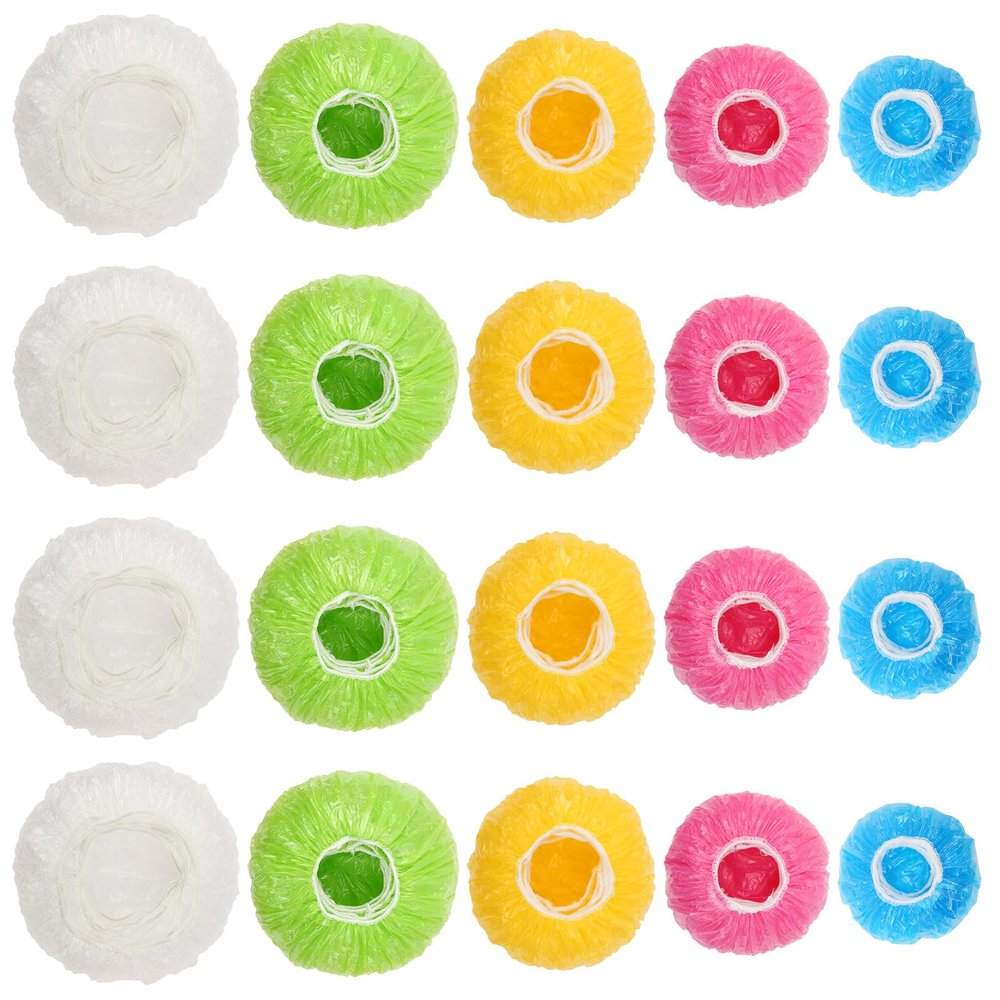 130Pcs Reusable Elastic Food Bowl Storage Covers, Sublaga Bowl Covers, Variety of 5 Translucent Stretchable Sizes and Colorful Dish Plate Covers, Alternative to foil, Plastic Wrap, BPA Free
