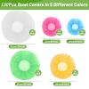 130Pcs Reusable Elastic Food Bowl Storage Covers, Sublaga Bowl Covers, Variety of 5 Translucent Stretchable Sizes and Colorful Dish Plate Covers, Alternative to foil, Plastic Wrap, BPA Free view 2