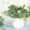 Floroom Artificial Dahlia Flowers 25pcs Real Looking Elf Green Foam Fake Roses with Stems for DIY Wedding Bouquets Bridal Shower Centerpieces Floral Arrangements Party Tables Home Decoration view 2