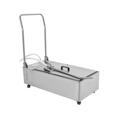 Treliamd Mobile Fryer Filter, 55L Oil Filtration System with 10L/min Flow Rate, 370W Frying Oil Filtering System with Wheels, 110V/60Hz