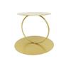 ANGYGH 1PC Top 5.9" Height 5.9" Base 7.87" Gold Metal Round Cake Stand Floating Cake Separator Stand for Wedding Birthday Party Compartment Decorative view 4