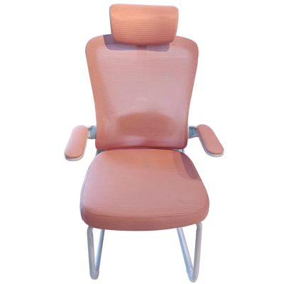 ZPRYZHD Home Office Chairs, Mid-Back Mesh Conference Chairs, Staff Office Chairs with Waist Computer Chairs, Modern Chairs, Office Chairs with Comfortable Soft Tables and Chairs(Pink+headrest)