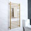 BRFCUOEW Towel Warmer, Wall Mounted Electric Heated Towel Rack 304 Stainless Steel 162W Towel Warmer Rack 14 Bars Heated Towel Rack for Bathroom (Gold Plug in) view 2