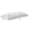 Pemberly Row Rayon and Polyester Fabric King Size Pillow in White view 3