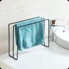 BHFFTHK Kitchen Countertop Dishcloth Drying Rack,Iron 3 Arms Standing Dish Rag Dishcloth Holder Hand Towel Stand Rack Small Hand Towel Drying Rack for Utility Room, Kitchen, Bathroom Sink(Black) view 2