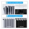MaKefeile Room Divider Curtains Total Blackout Privacy Curtain Panel Room Thermal Insulated Noise Reduction Curtains for Bedroom Window Living Room Ceiling Track Curtain W 8.3 ft  H 8 ft Grey view 2