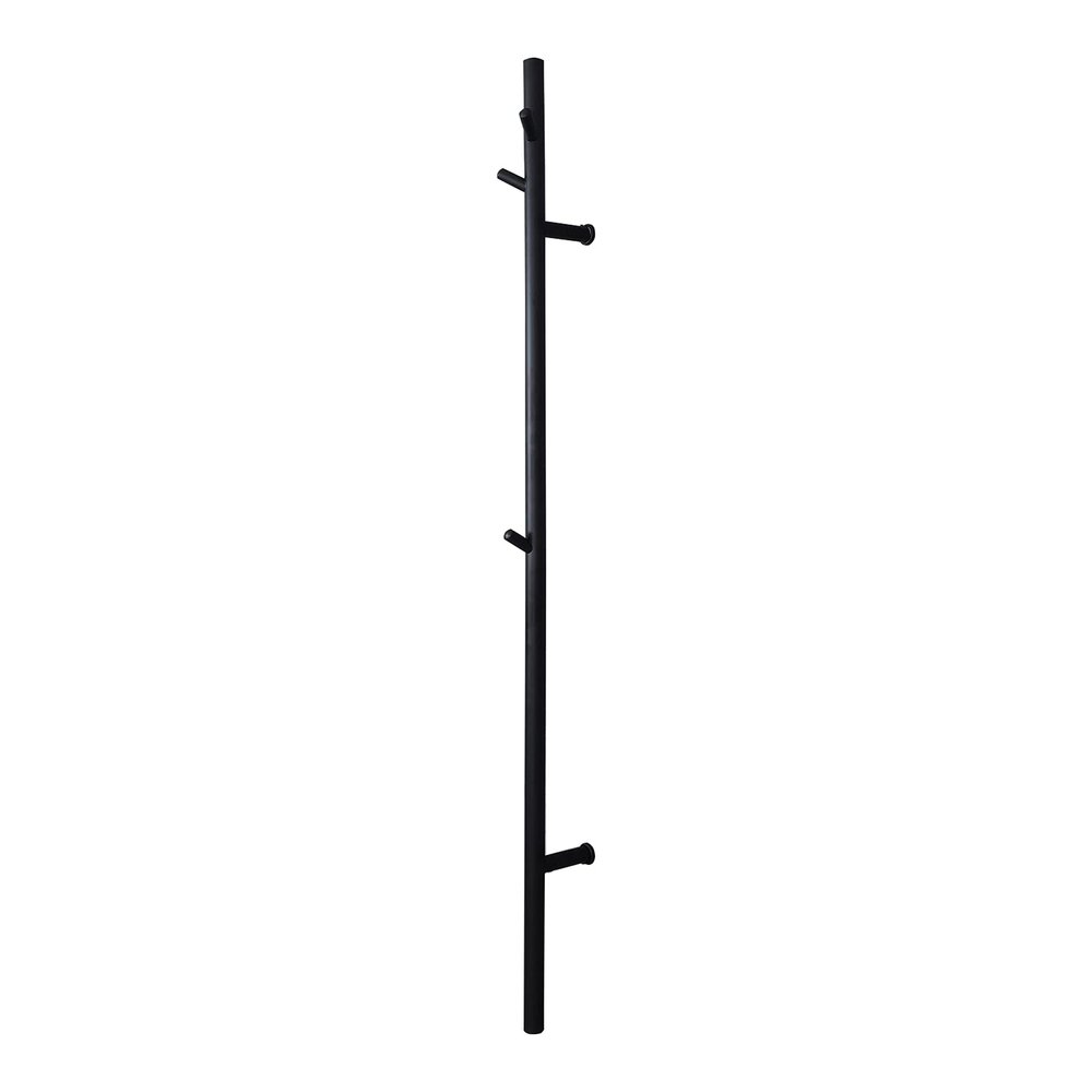 IKUMOK Electric Towel Warmer, Heated Towel Rack with 3 Hooks 304 Stainless Steel LED Switch Electric Drying Rack Wall Mounted Bath Towel Heater (Black Plug in)