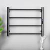 MUSUMI Towel Warmer,Wall Mounted Electric Heated Towel Rack with Timer, 4 Bars Heated Towel Rack 304 Stainless Steel 88W Towel Warmer Rack (Plug in) view 2