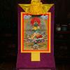 Buddhist banner, Tibetan thangka,thangka painting,buddhist tapestry,Tantric Tibetan Buddhist Thangka Wall Hanging,Green Tara,Khadiravani,Jetsun Dolma,Hot Stamping Brocade Buddhist Tapestry for Zen Hom view 2