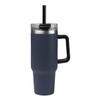 Promos On-Time 20 Personalized 40 oz. Stainless Steel Tumblers - Bulk Order with Your Logo or Message (Navy) view 2
