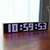 Creative LED clock solid wood clock, WiFi electronic clock, intelligent high-precision clock, voice chime, can display temperature, humidity can be used for living room/bedroom/desktop decoration view 1