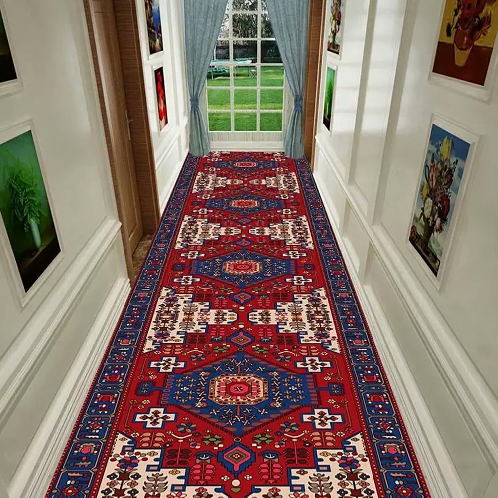 3x5ft Non-Shedding Hallway Runner Rug with Rubber Backing Shaggy Soft Laundry Rug Runner, Non Slip Entryway Mat, Washable Farmhouse Kitchen Area Carpet for Bathroom and Bedroom
