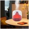 AKYLDI Landscape Design Desk Humidifier, 700ml Small Humidifiers, USB Rechargeable Evaporative Humidifier for Desk, Bedside, Sleeping, Relaxing,Red view 1