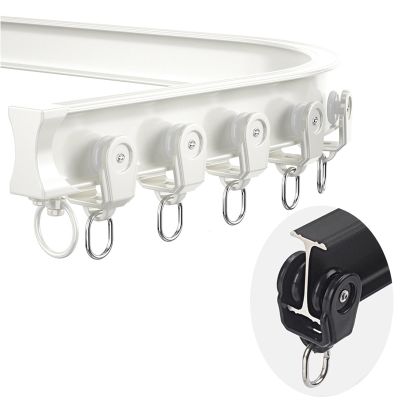 Curtain Track Ceiling Mount, Ceiling Track Room Divider, Curtain Rod, Windows and Room Divider Ceiling Track Set, for Windows, Cabinet Closet, Bathroom Shower Curtain ( Color : White , Size : 1m/3ft )