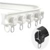 Curtain Track Ceiling Mount, Ceiling Track Room Divider, Curtain Rod, Windows and Room Divider Ceiling Track Set, for Windows, Cabinet Closet, Bathroom Shower Curtain ( Color : White , Size : 1m/3ft ) view 1