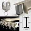 Curtain Track Ceiling Mount, Ceiling Track Room Divider, Curtain Rod, Windows and Room Divider Ceiling Track Set, for Windows, Cabinet Closet, Bathroom Shower Curtain ( Color : White , Size : 1m/3ft ) view 4