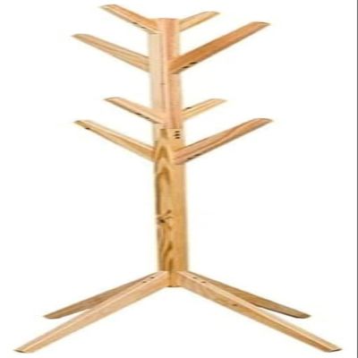 GTEFSWS Coat Racks Elegant Solid Wood Coat Rack Easy Assembly Free Standing Coat Stand Minimalist Coat Rack Tree for Bedroom Office Hallway Clothes (Color : Wood Color, Size : 45 * 175cm)