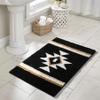 TANVILL Boho Bathroom Rugs Black Bath Mat Non Slip Soft Absorbent Western Geometric Bath Rug Luxury Plush Floor Mat for Farmhouse Bathroom Shower Kitchen Modern Decor 24x36 view 3