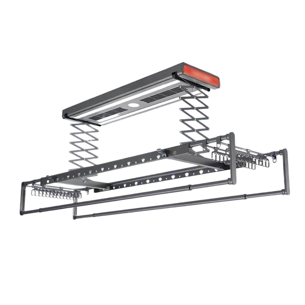 HASMI Electric Drying Rack Electric Clothes Hanger Home Balcony Drying Rack Invisible Lifting Automatic Telescopic Embedded Drying Clothes Drying Hanger Lifting Clothes Hanger, yuqing2022