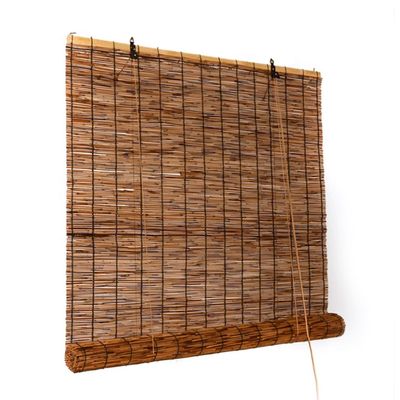Bamboo Patio Roller Shades Light Filtering Bamboo Blinds Outdoor Roll Up Blinds Porch Blackout Roller Bamboo Blinds 18" 24" 36" 42" 48" 50" 56" 60" 66" 68" 70" 72" 74" Wide, Cordless (Size : 40x36in(