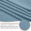 ALIECOM Extra Soft Corner Sectional Sofa Covers L Shaped Couch Cover Sectional Slipcovers with Non Slip Foams Jacquard Stretch U Shape Furniture Protector for Pets Dogs (Lake Blue, Large) view 4