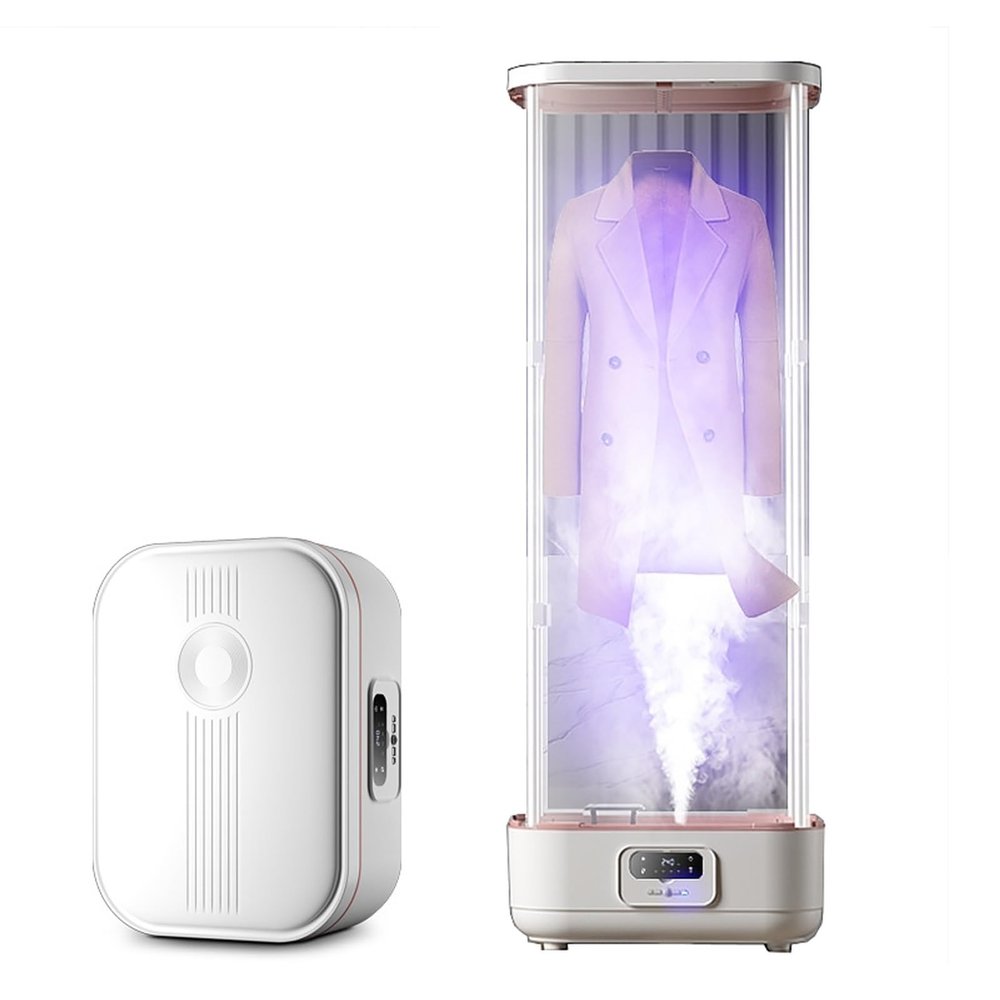 KJLYLPP Smart Professional Steamer for Clothes 900 Watts Ironing, Portable Steam Collapsible Hanging Garment Steamer, Three Adjustable Levels, Quickly Removes Wrinkles