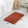 MIULEE Rust Extra Thick Non Slip Bathroom Rug Fall Shaggy Soft Bath Mat Plush Microfiber Absorbent Water for Shower Tub Machine Washable (16x24 Inches) view 2