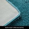 MIULEE Teal Bathroom Runner Rugs, Soft Absorbent Microfiber Long Bath Rugs Non Slip Quick Dry Fluffy Bath Mats for Bathroom Floor, Machine Washable, 24x40 Inch view 4