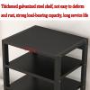 AErosx 5 Tier Media Storage Cabinet, Audio Video Media Stand Cabinet with Height Adjustable Shelves, Modern AV Cabinet, Storage for Entertainment Stereo Component, Modern TV Cabinet(55x50x110cm) view 3