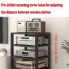 AErosx 5 Tier Media Storage Cabinet, Audio Video Media Stand Cabinet with Height Adjustable Shelves, Modern AV Cabinet, Storage for Entertainment Stereo Component, Modern TV Cabinet(55x50x110cm) view 4