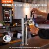 VEVOR Triple Taps Draft Beer Tower Dispenser, Stainless Steel Keg Beer Tower, Kegerator Tower Kit with Pre-Assembled Tubing and Self-Closing Faucet Shanks for Party, Bar, Pub, Restaurant view 2