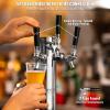 VEVOR Triple Taps Draft Beer Tower Dispenser, Stainless Steel Keg Beer Tower, Kegerator Tower Kit with Pre-Assembled Tubing and Self-Closing Faucet Shanks for Party, Bar, Pub, Restaurant view 4