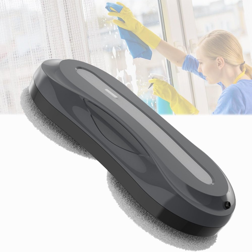 Window Cleaner Robot, 5600Pa Suction, with Automatic Water Spray Smart Glass Cleaning Robotic for Indoor and Outdoor Glass Tile Window Smart Cleaner Kit with Remote Control,Black