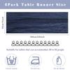 6 Pcs 10FT Navy Blue Cheesecloth Table Runner Gauze Fabric 35 x 120 Inches Long Boho Cheese Cloth Table Runner Rustic Semi Sheer Runner for Wedding Birthday Bridal Shower Party (Navy Blue) view 3