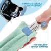 Clothes Pins Heavy Duty 30 Pack - 2.17 Inch Metal Chip Clips, Clothespins for Photo Drying Clothesline Laundry Sock, Bag Clips for Food Kitchen Stainless Steel with Rubber, Blue view 2