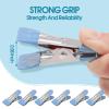 Clothes Pins Heavy Duty 30 Pack - 2.17 Inch Metal Chip Clips, Clothespins for Photo Drying Clothesline Laundry Sock, Bag Clips for Food Kitchen Stainless Steel with Rubber, Blue view 3
