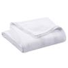 Twin Size 100% Cotton Blanket | Super Soft Breathable Lightweight Throw Blanket | All-Season Knit Blanket | Versatile Hotel Luxury | Easy Care Twin Cotton Blanket | Oeko-Tex Blanket | White view 1