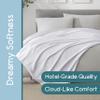 Twin Size 100% Cotton Blanket | Super Soft Breathable Lightweight Throw Blanket | All-Season Knit Blanket | Versatile Hotel Luxury | Easy Care Twin Cotton Blanket | Oeko-Tex Blanket | White view 2