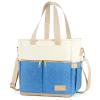 JOYHILL Lunch Bag for Women, Lunch Tote Leakproof Insulated Lunch Box with Shoulder Strap, Adult Reusable Lunch Cooler Tote Bags for Work Picnic Camping Beach (I-LIGHT BLUE) view 1