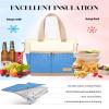 JOYHILL Lunch Bag for Women, Lunch Tote Leakproof Insulated Lunch Box with Shoulder Strap, Adult Reusable Lunch Cooler Tote Bags for Work Picnic Camping Beach (I-LIGHT BLUE) view 4