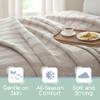Twin Size 100% Cotton Blanket | Super Soft Breathable Lightweight Throw Blanket | All-Season Knit Blanket | Versatile Hotel Luxury | Easy Care Twin Cotton Blanket | Oeko-Tex Blanket | Mink view 3