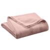 Full/Queen Size 100% Cotton Blanket | Super Soft Breathable Lightweight Throw Blanket | All-Season Knit Blanket | Versatile Hotel Luxury | Easy Care Full Size Cotton Blanket | Oeko-Tex Blanket | Pink view 1