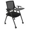 Modern Office Desk Chair Conference Room Chair with Ergonomic Lumbar Support Foldable Swivel Office Chair with Tablet for Office Meeting, Conference, Training Room view 1