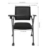 Modern Office Desk Chair Conference Room Chair with Ergonomic Lumbar Support Foldable Swivel Office Chair with Tablet for Office Meeting, Conference, Training Room view 3