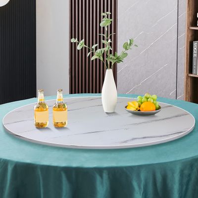 ESOYAWE Lazy Susan Wooden Turntable for Dining Table, 20 24 28 32 36 39 Inch Tabletop Round Rotating Serving Tray, No Need to Install Easy to Share Food Rotating Serving Plate